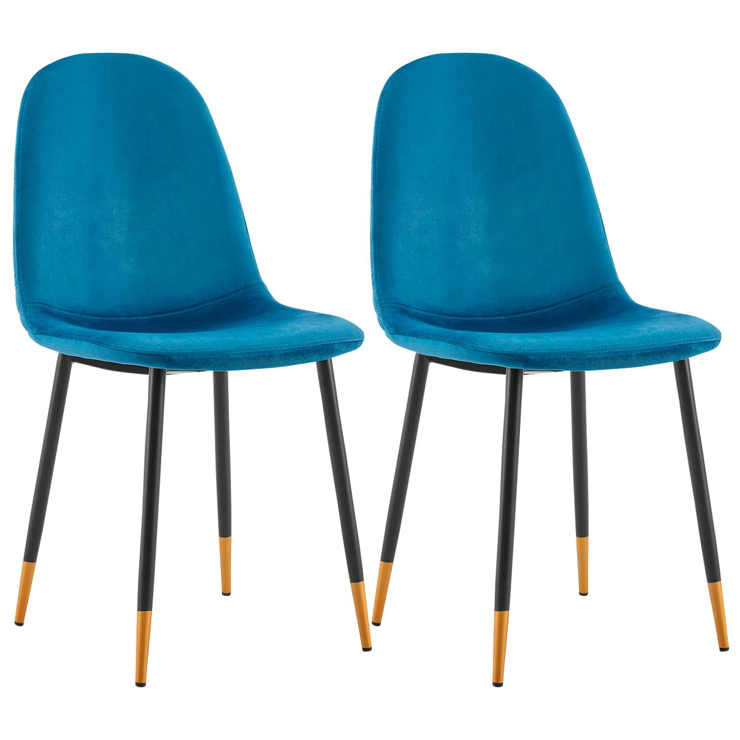 Pack 2 Sillas de Comedor Terciopelo Lonche 91x51x44cm Thinia Home Sillas de Comedor de Diseño 1